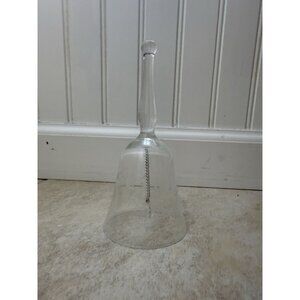 Vintage PRINCESS HOUSE Etched Clear Crystal Glass Bell 6"